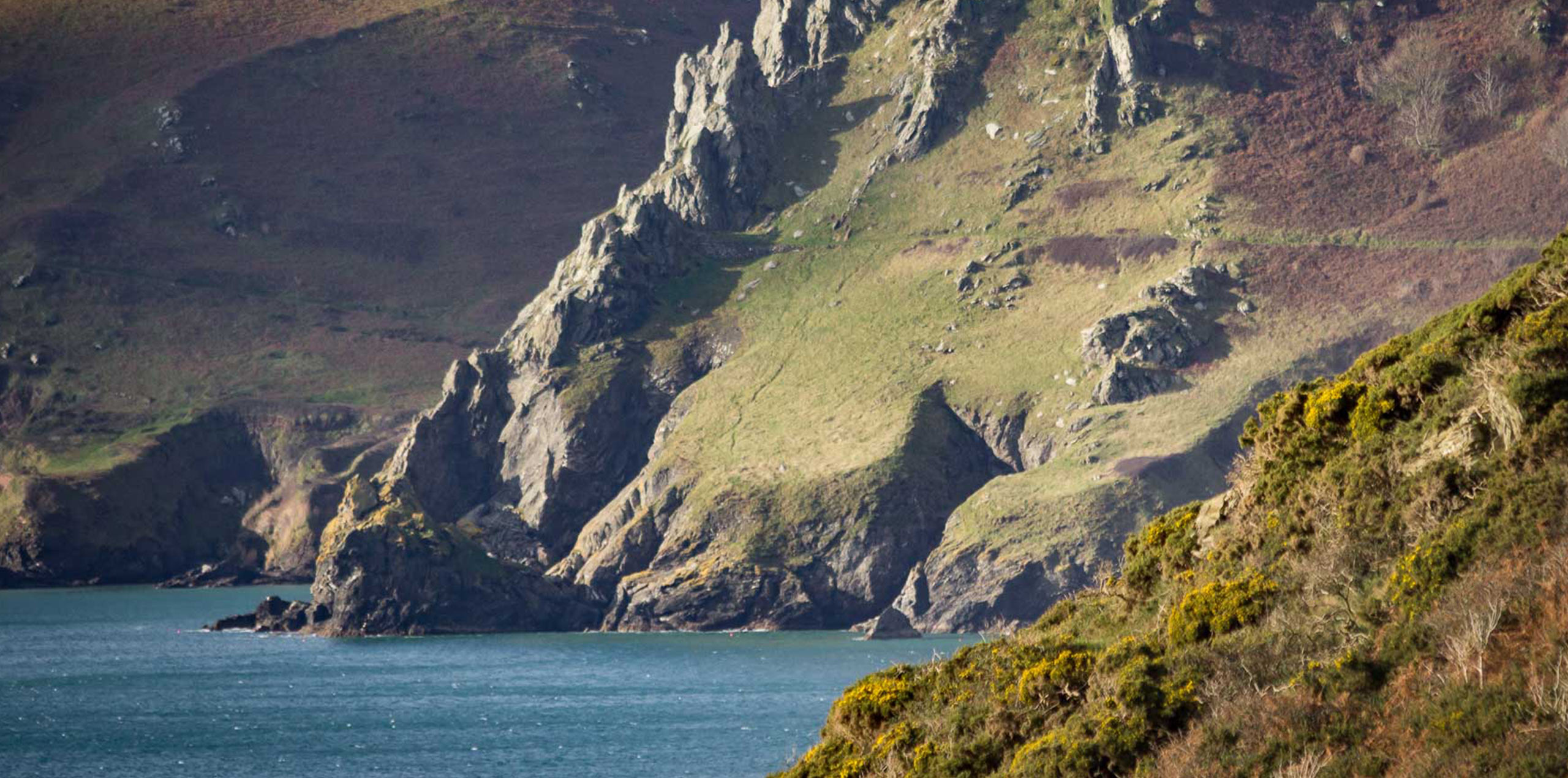 Devon cliffs and sea